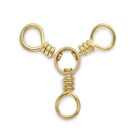 Rosco Romar Brass Three Way (3-way) Swivels - 36 Pc. Bags