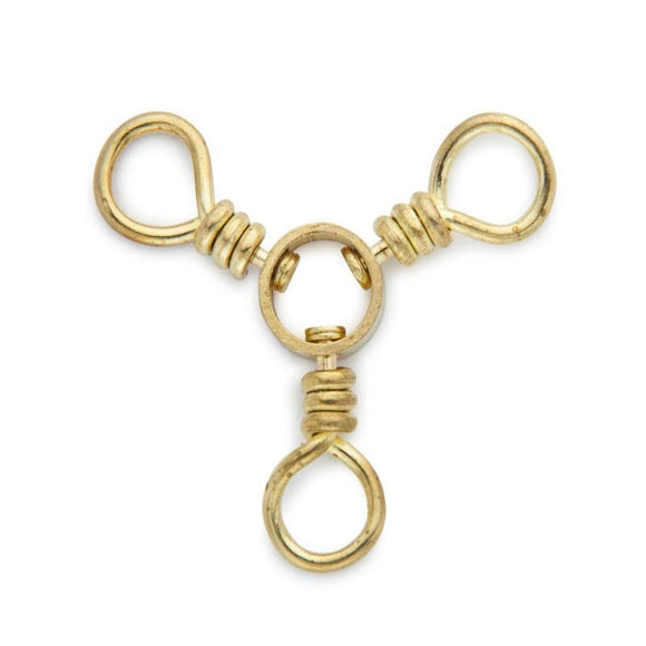 Rosco Romar Brass Three Way (3-way) Swivels - 36 Pc. Bags