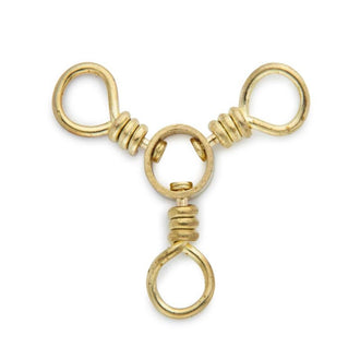 Rosco Romar Brass Three Way (3-way) Swivels - 36 Pc. Bags