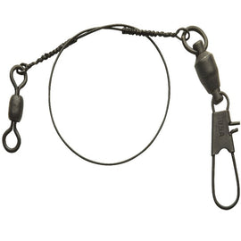 Sampo Musky Leaders w/ Ball Bearing swivel, Lock Snap, & Rosco Barrel Swivel - 12 pc. Bags